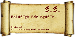 Belágh Böngér névjegykártya
